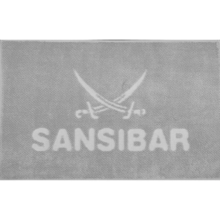 Badematte SANSIBAR PEBBLE LB 50x80 cm silber Badteppich Badvorleger Duschvorleger Duschmatte Badeteppich