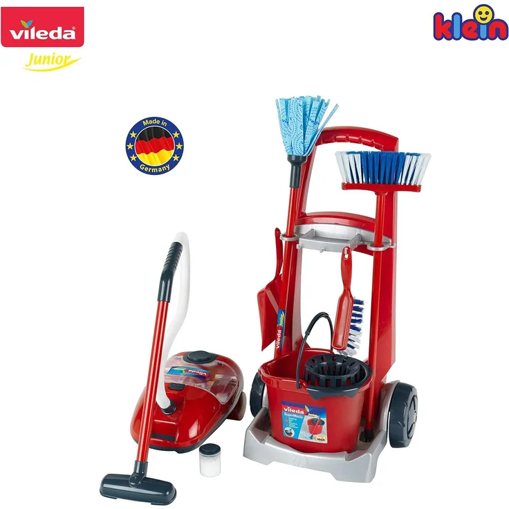 Klein Vileda Besenwagen mit Staubsauger – Bild 6
