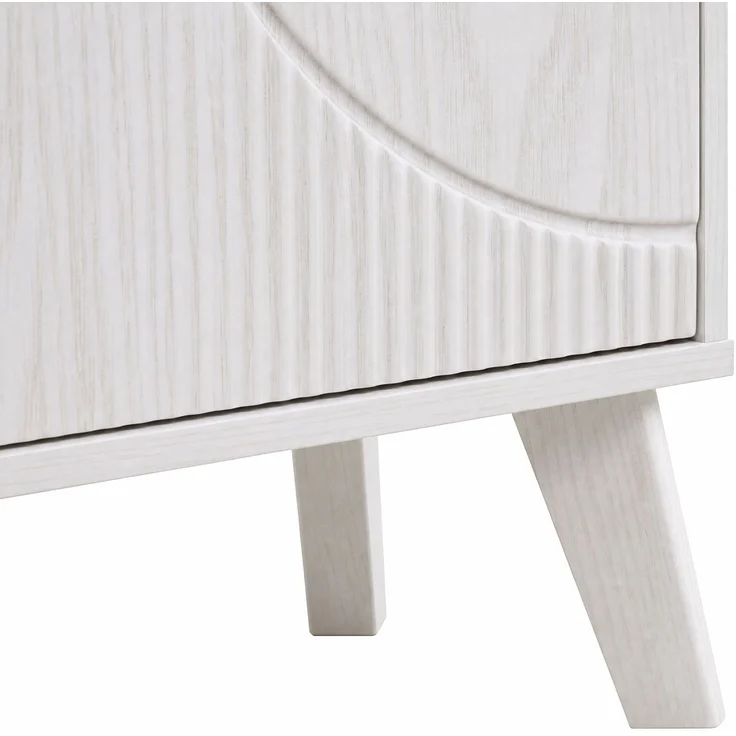 ZUBALIYA Schuhschrank (105 x 24 x 95,5 cm), 4 Klappfächer, Strukturierte Fronten, Stauraum für Flur und Eingangsbereich, Weiß – Bild 14