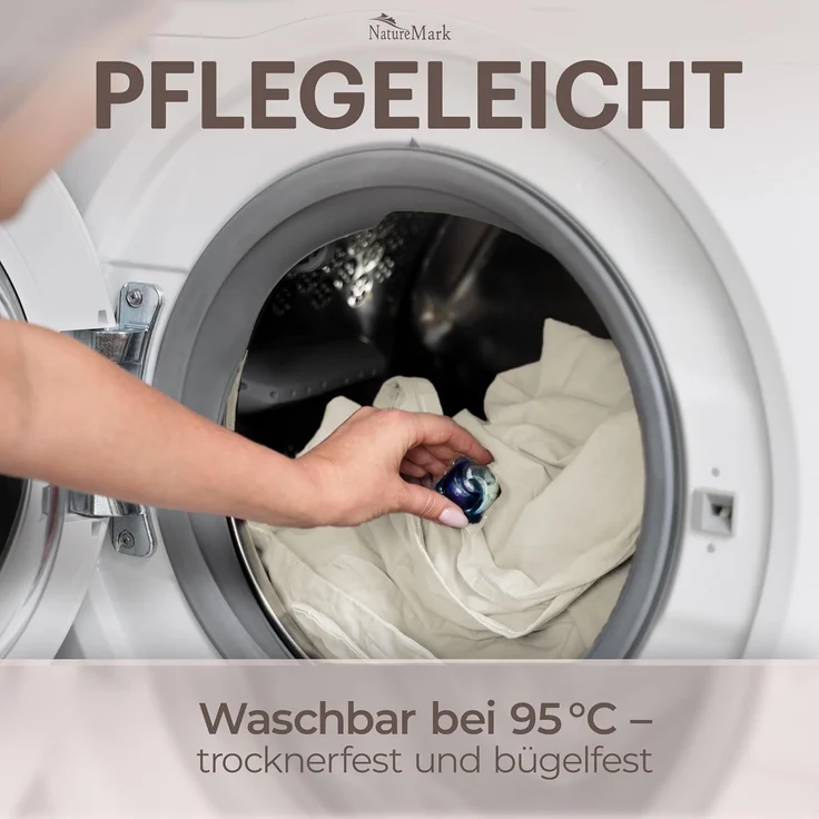GREEN MARK Textilien Klassische Bettlaken | Betttuch | Laken | Leintuch | Haustuch 100% Baumwolle ohne Gummizug vielen Größen und Farben Größe: 180x275 cm, Natur/Creme – Bild 7