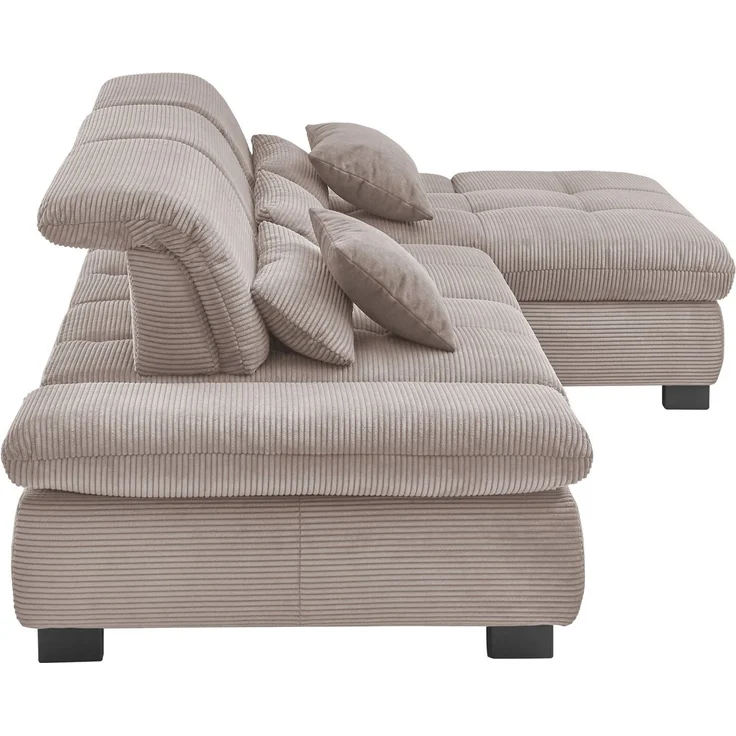 set one by Musterring Ecksofa SO4100 V, mit verstellbaren Kopfteilen, wahlweise mit Funktionen, Cord-Bezug – Bild 4