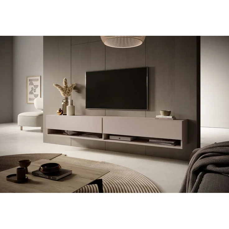 Selsey MIRRGO - TV-Board hängend, TV-Element, Graubeige, 200 cm