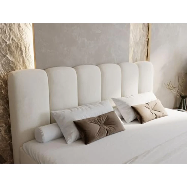 GRAINGOLD Boxspringbett Cloud 160x200, Beige (Royal 02), inkl. Matratze, Topper und Bettkasten, Taschenfederkern und hochelastischer Schaumstoff – Bild 5