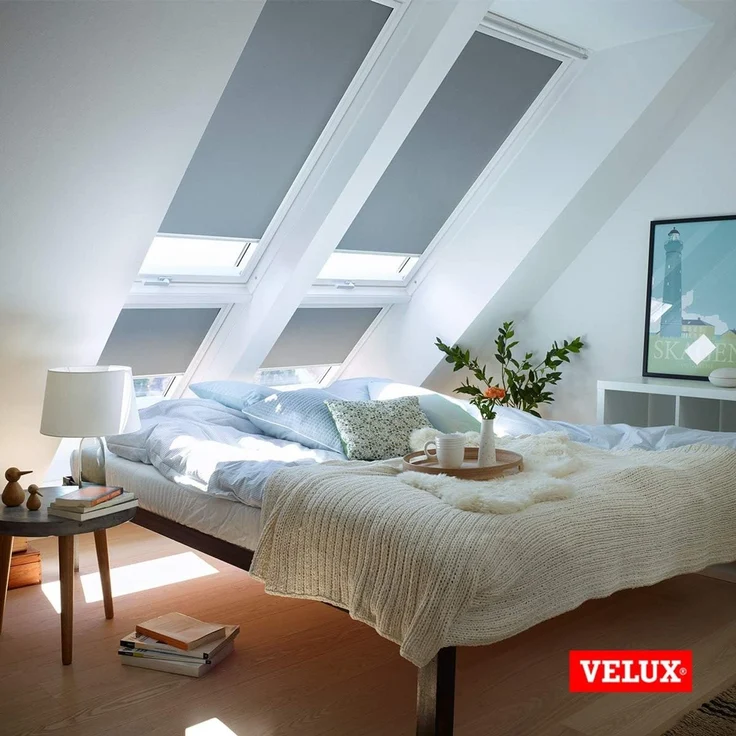 Verdunklungsrollo DKL MK06 0705SWL, VELUX, verdunkelnd, ohne Bohren, in Führungsschienen, VELUX »Pick & Click!«, weiße Führungsschienen & Griffleiste – Bild 6