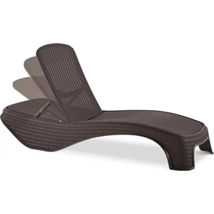 Keter Sonnenliege m287283, stapelbar mit 5 Positionen der Rückenlehne, Kunstharz, Atlantic Marron, 197 x 74 x 36 cm – Bild 5