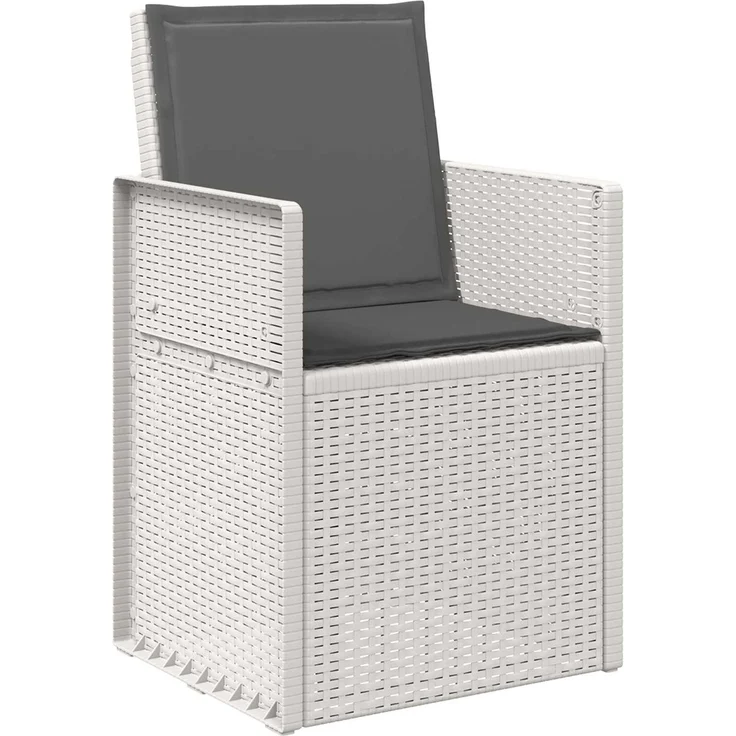 vidaXL Garten Esszimmerstühle 2 pcs Weiß und Anthrazit PP 8000003 – Bild 4