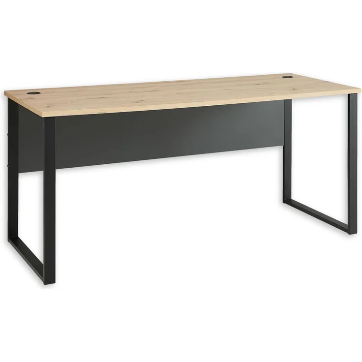 Schreibtisch MEMPHIS Artisan Eiche - Metallgestell schwarz 170 x 73 cm