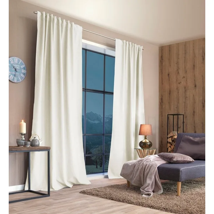 Home Basics Vorhang ESKIMO (1 St), Multifunktionsband, blickdicht, Thermostoff Uni ESKIMO