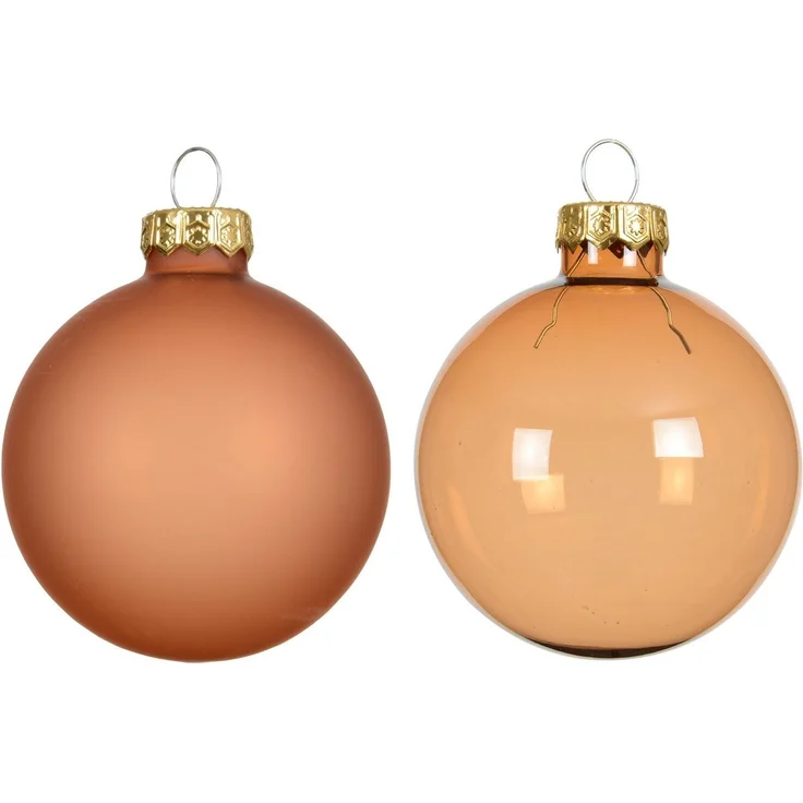 Kaemingk Weihnachtsbaumkugel, Weihnachtskugeln Glas 6cm x 6 Stück - Brandy transparent – Bild 1