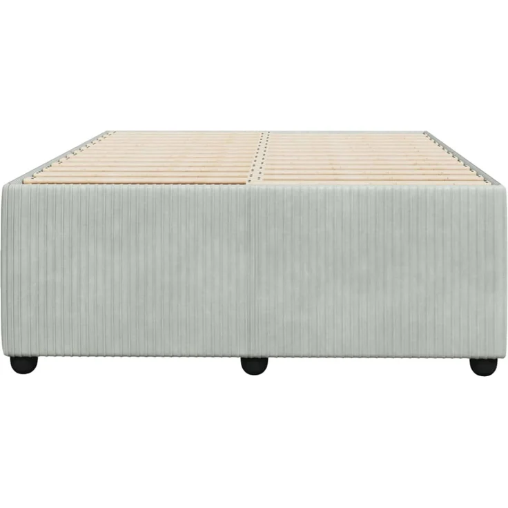 vidaXL Bettgestell ohne Matratze Hellgrau 120x190 cm Samt 3284994 – Bild 4