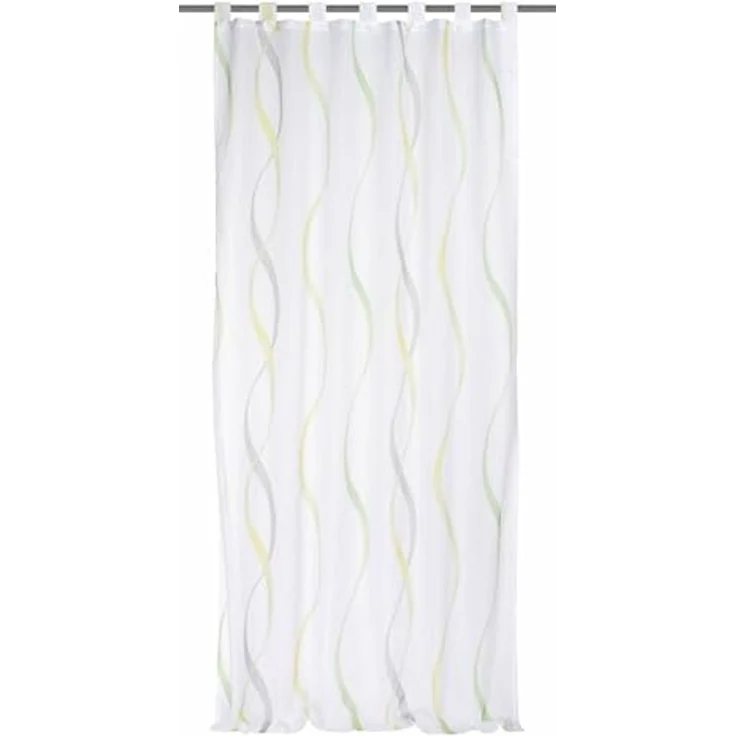 HOME WOHNIDEEN Vorhang Schlaufenschal WAVE, 245x140 cm, halbtransparent, 100% Polyester – Bild 1
