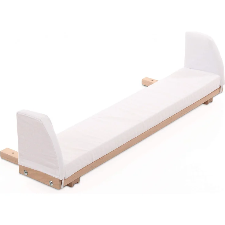 babybay Verlängerungsseite Natur unbehandelt inkl. Matratzenergänzung weiß passend für Modell Boxspring XXL – Bild 1