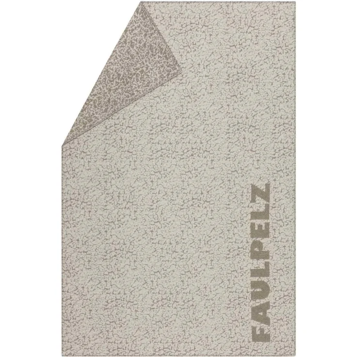 Fussenegger Wohndecke Carla Faulpelz filz natur taupe 135x200 – Bild 1