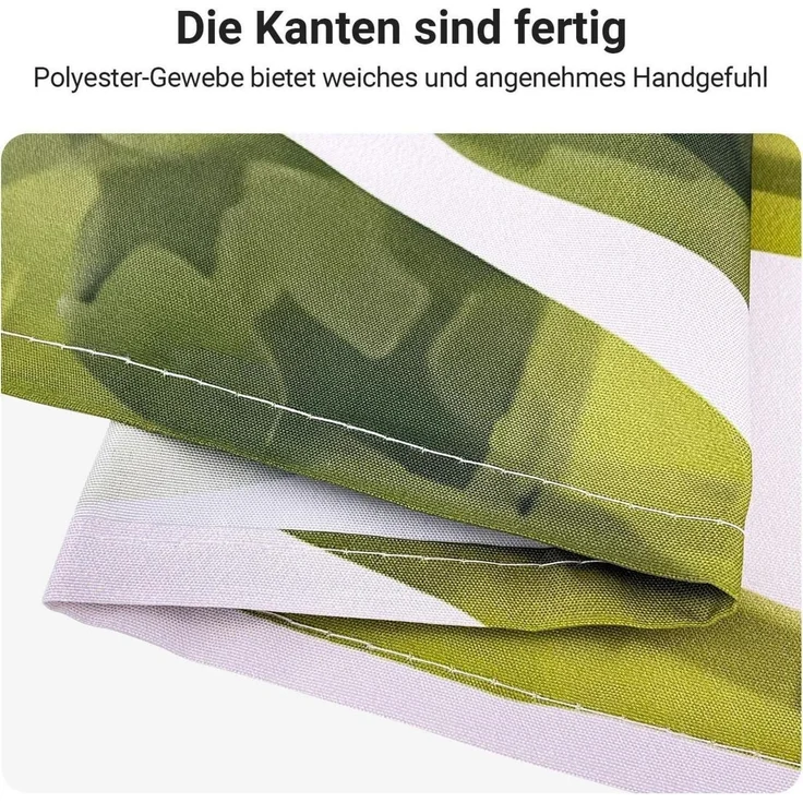 Duschvorhang 240x200cm Blätter Muster, Antischimmel Textil, Wasserabweisend – Bild 5