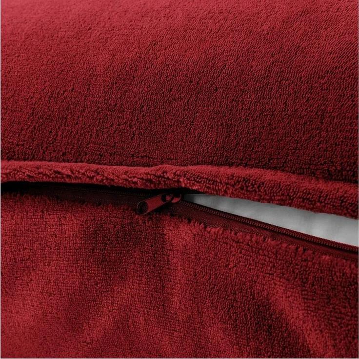 aqua-textil Bettwäsche Feelwell Bettgarnitur Thermo Fleece Flausch 135x200 cm bordeaux, Coral-Fleece, Mikrofaser, 2 teilig – Bild 2