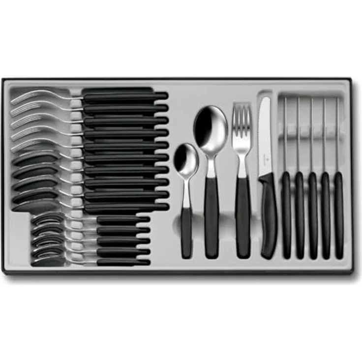 Victorinox 'Swiss Classic' Tafelbesteck 24-teilig, Edelstahl schwarz – Bild 2