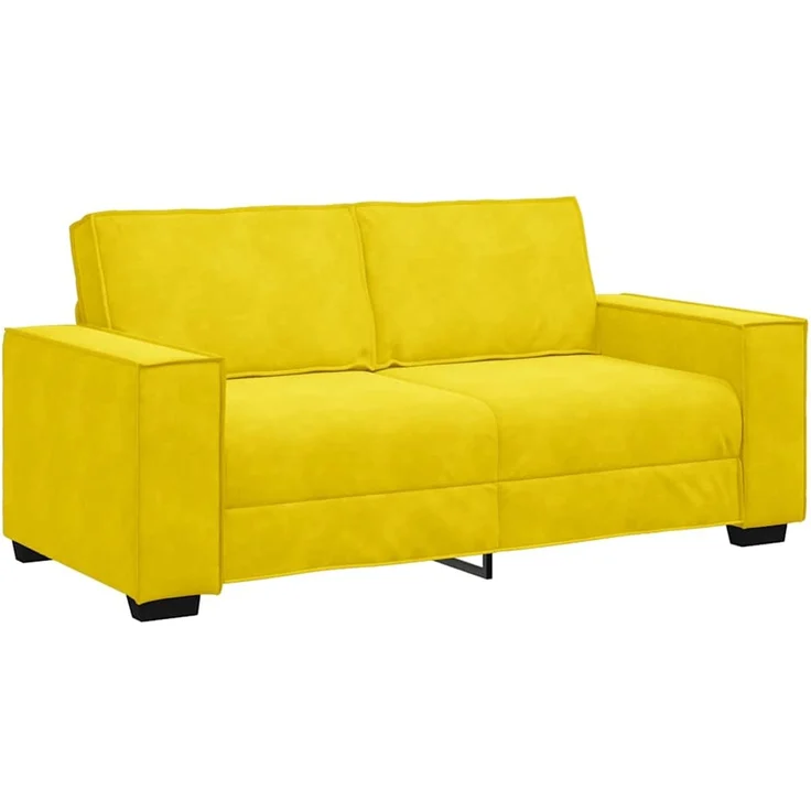 vidaXL 2-Sitzer-Sofa Gelb 180x78x84 cm Samt 4105026 – Bild 1