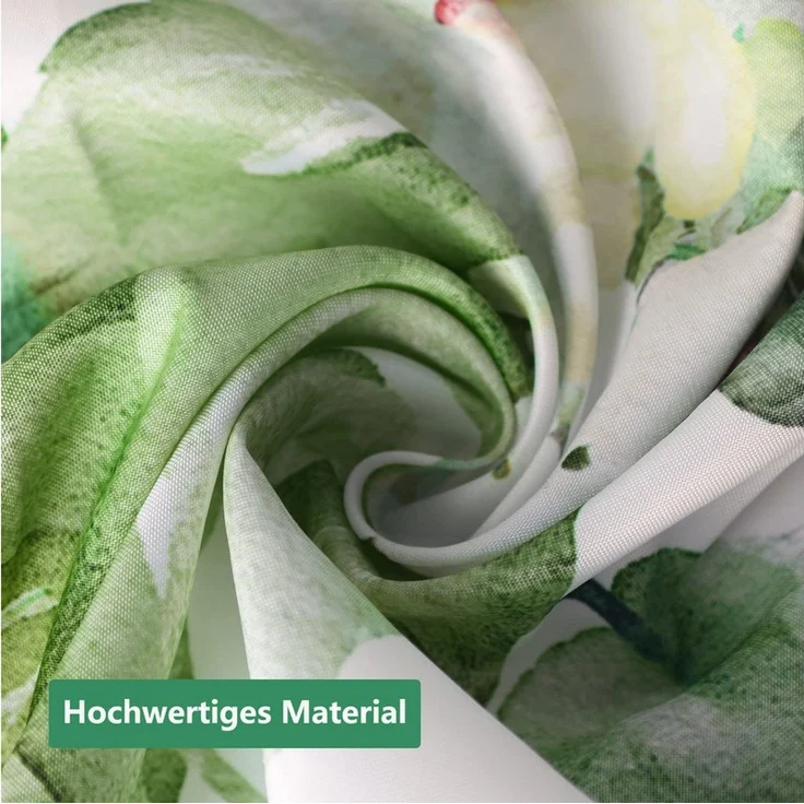 FOUORTUNATE-BEE Duschvorhang Blumen Duschvorhänge mit 12 Haken, Polyster Wasserdicht Duschvorhang Breite 180 cm (für Badezimmer, Beschwerter Saum, Badewannen Hotelvorhang, Maschinenwaschbar, Schnell Trocknend) – Bild 3
