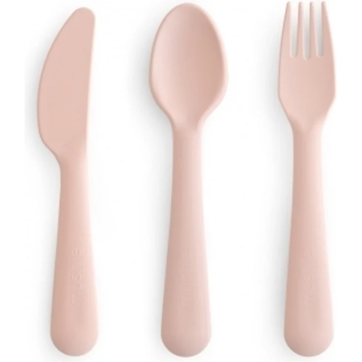 Mushie Besteckset - Blush Rosa