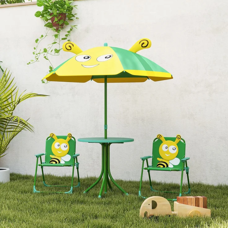 AIYAPLAY Garten-Kindersitzgruppe, Stahl, Polyester, Dunkelgrün, 49,5L x 49,5B x 50H cm – Bild 9