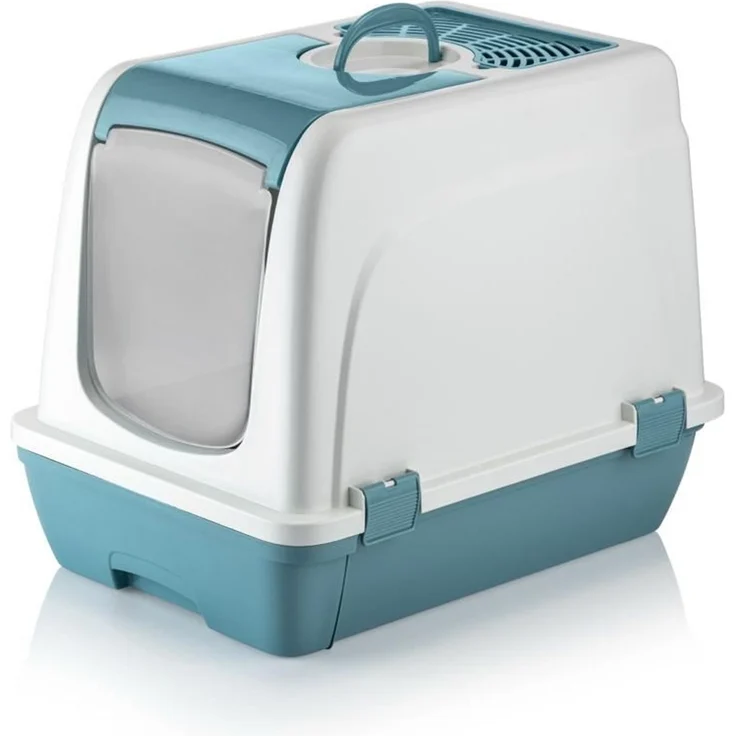 Paws & Whiskers '5115-07' Katzentoilette, Pastellblau, 47 x 39,5 x 55 cm – Bild 1
