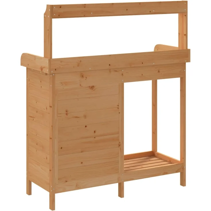 vidaXL Pflanztisch mit Schrank Braun 110,5x45x124,5cm Massivholz Tanne 156344 – Bild 9