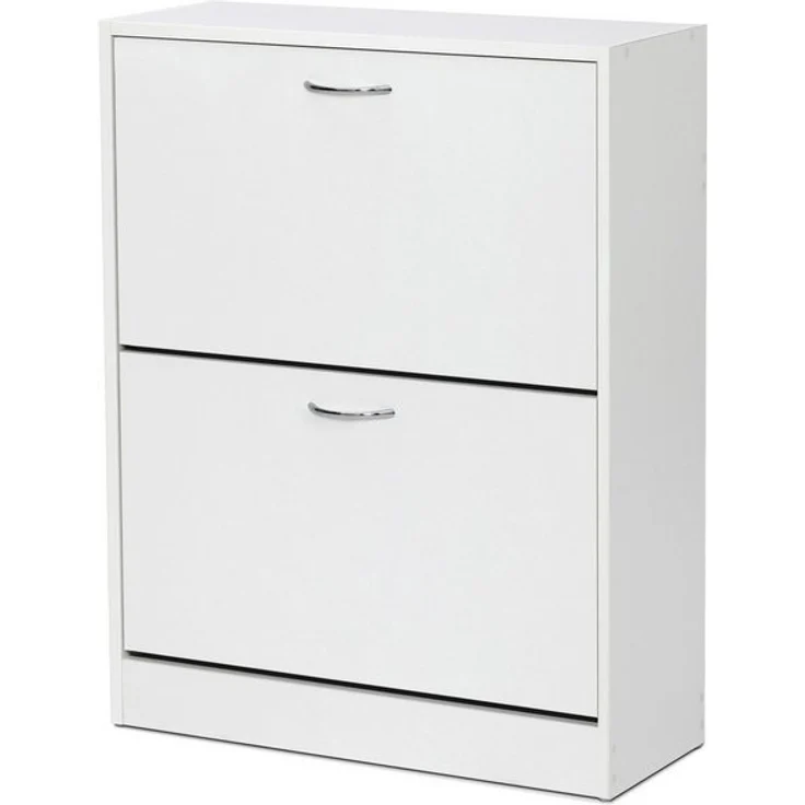 Mondeer Schuhschrank Schuhkommode mit 2 Schublade, Verstellbar mit Stauraum, praktisch, Weiß – Bild 4