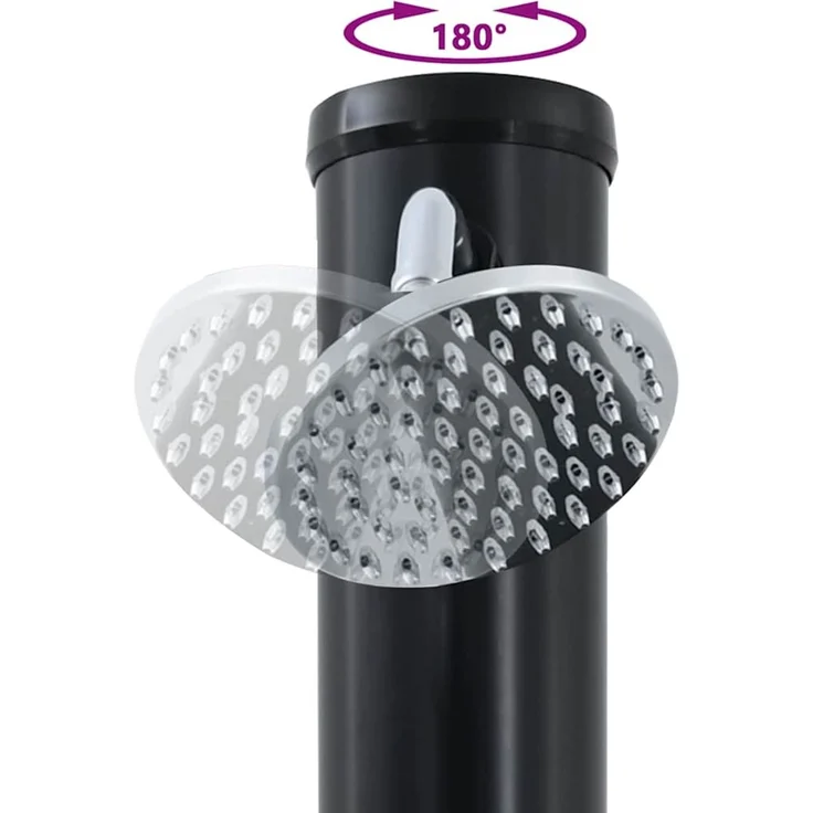 vidaXL Außen Solardusche Schwarz 217 cm PVC und Aluminium 42003412 – Bild 10