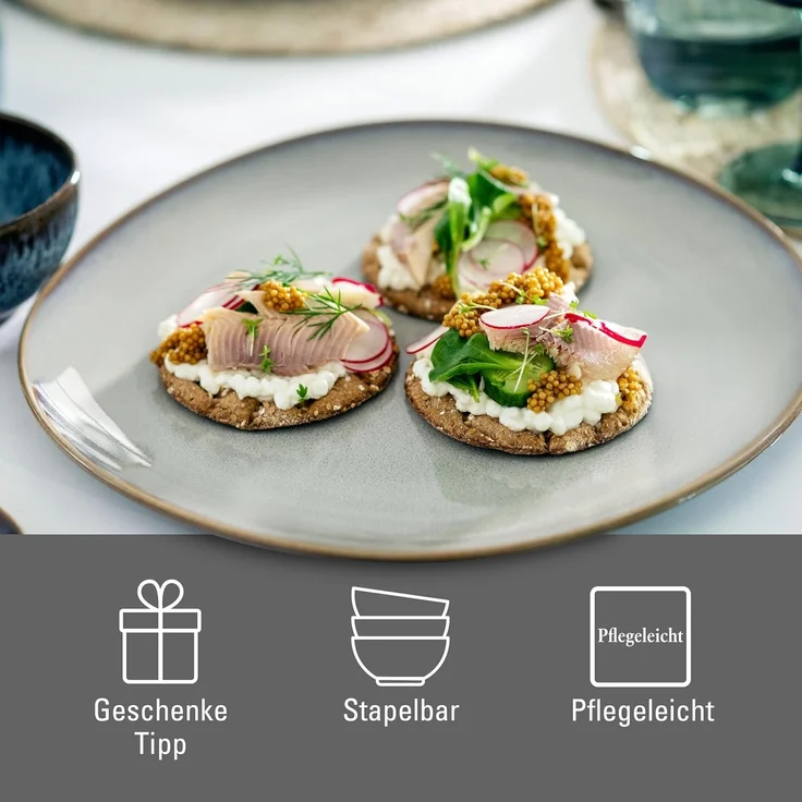 like. by Villeroy & Boch Lave beige Servierplatte ø 32 cm – Bild 6