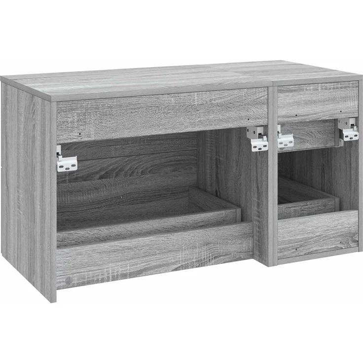 vidaXL Badezimmerschrank-Set 2 stk. Grau Sonoma 92,5 x 44,5 x 50 cm 3404021 – Bild 5