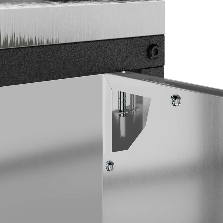 vidaXL Küchenaufbewahrung mit Regal Silber 60 x 50 x 92 cm Stahl 874994 – Bild 9