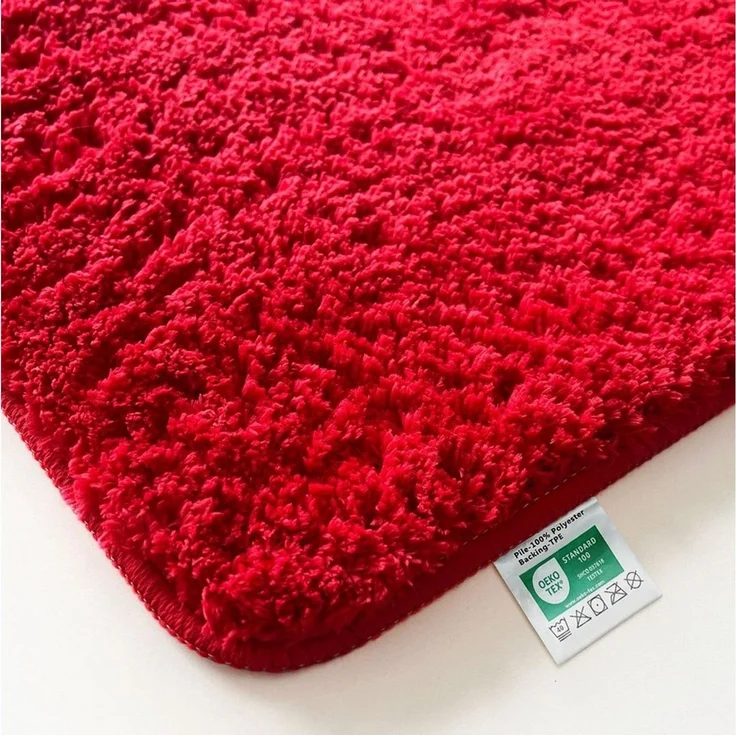 Kubus Badematte Karat Rechteckig, Badteppich, Extrem weicher & dichter Hochflor, Höhe 30 mm, rutschhemmende Latexbeschichtung, Polyester, Polyester, Waschmaschinenfest – Bild 1