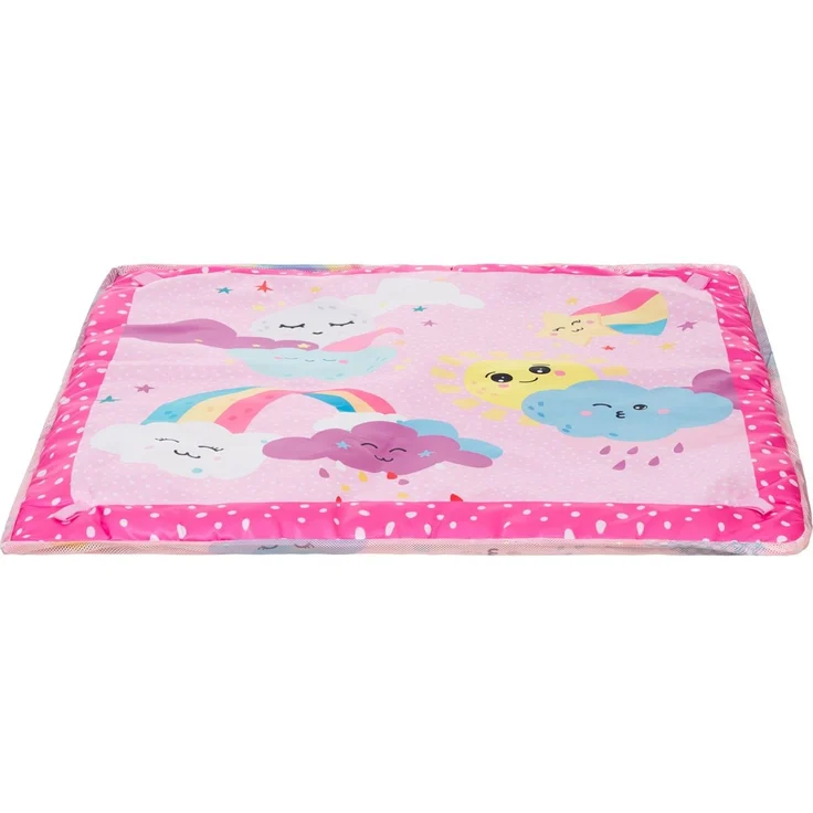 Kikkaboo Spielbogen, Krabbeldecke 2 in 1, Greiflinge, 18 Spielbälle, Bällebad pink – Bild 4