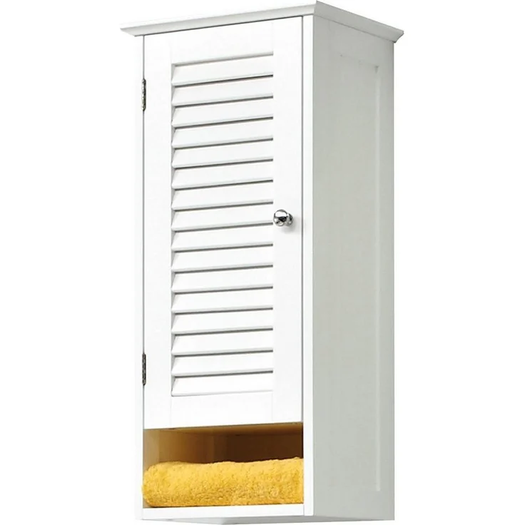 Saphir Hängeschrank Quickset 928 Wand-Badschrank, 1 Tür, 1 Einlegeboden, 1 Nische Badezimmer-Hängeschrank, 32 cm breit, Weiß, Landhaus-Stil – Bild 1