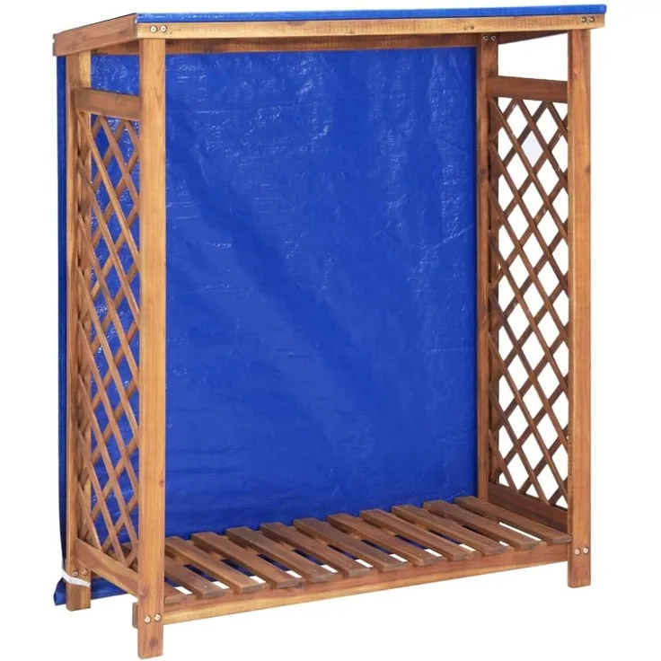 vidaXL Kaminholzregal 105x38x115 cm Akazie Massivholz 46566