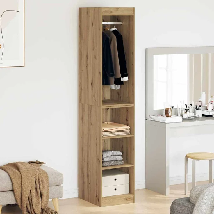 vidaXL Kleiderschrank mit Regal Artisan-Eiche 41 x 48 x 102 cm 879646 – Bild 3