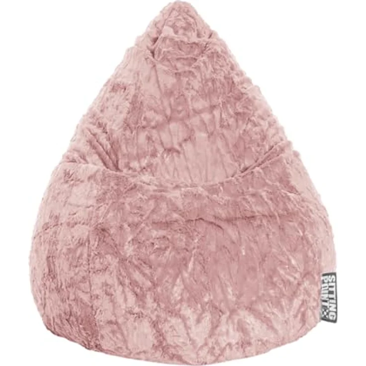 Sitting Point Sitzsack Fluffy Hearts XL ca. 220 Liter Altrose – Bild 2