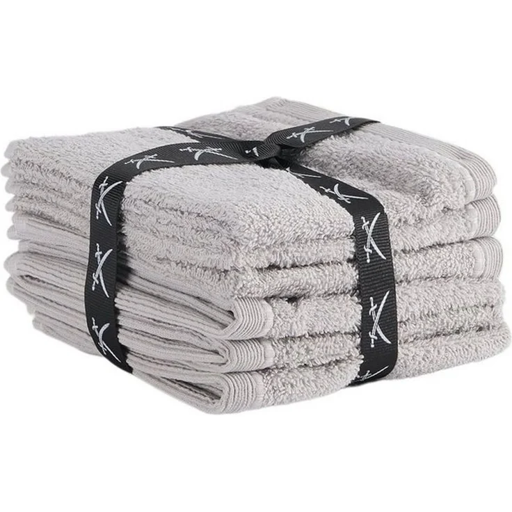 Sansibar Sylt Seiftuch Sansibar 6er Set Frottier-Serie Classic, 30x30 cm, (Set), mit hochwertiger Sansibar Säbel Stickerei – Bild 2