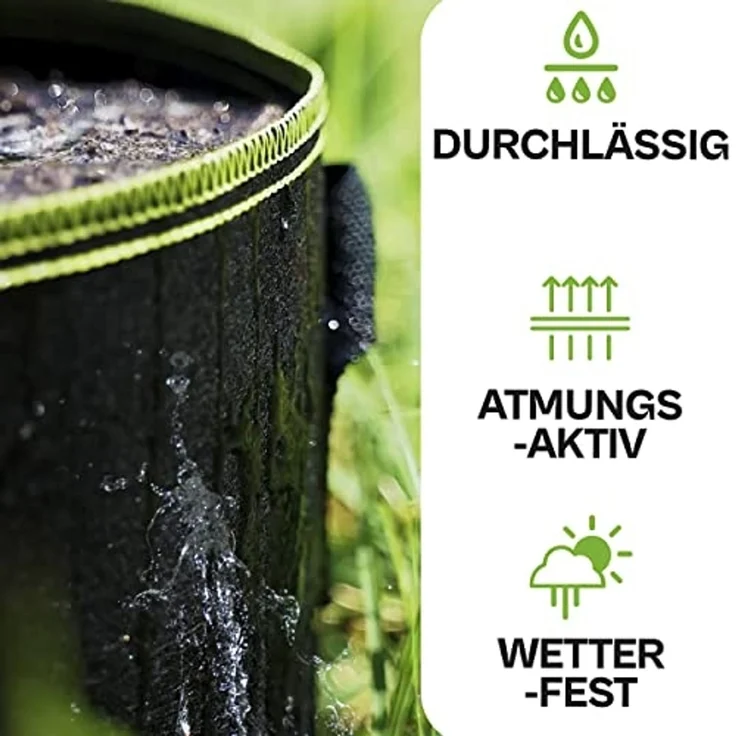 Praknu Pflanzkübel Hochbeet Pflanzsack 190L aus Vliesstoff mit Schilder zum Beschriften (Einzelartikel, 1 St), Für Gemüse, Pflanzen & Blumen - Stofftöpfe - Grow Töpfe – Bild 6