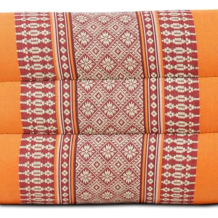 Oriental Galerie Nackenkissen Nackenkissen Thai Motiv Weinrot Orange KB3, 1-tlg. – Bild 3