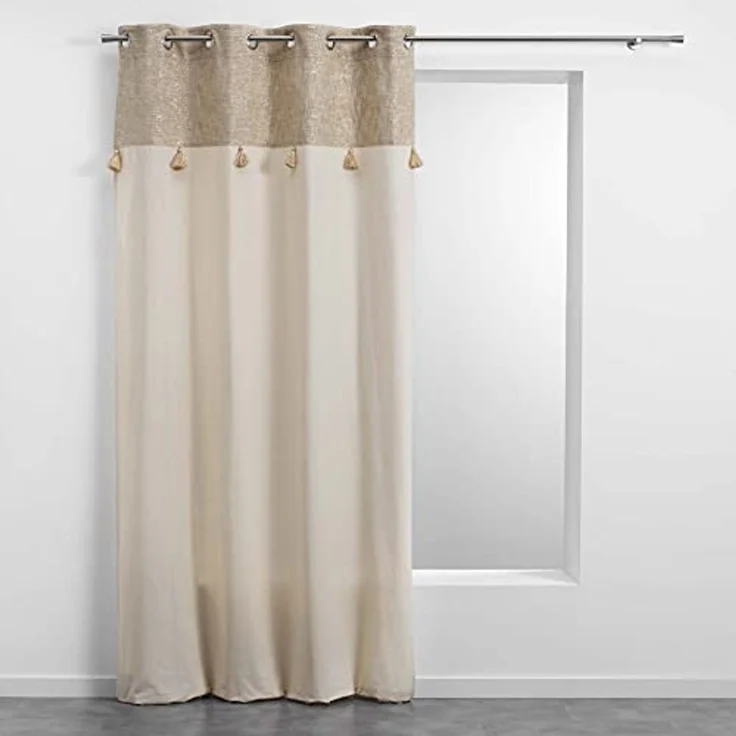 U10 Gardine mit Öesen SULTAN, Beige, 140x240 cm – Bild 1