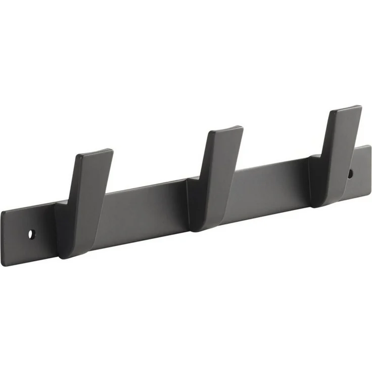 SO-TECH® Hakenleiste Blackline ALBUS schwarz pulverbeschichtet, (1 St), Länge 257 mm mit 3 Haken – Bild 5