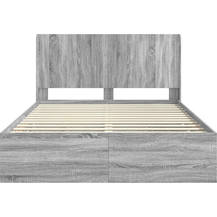vidaXL Bettgestell mit Stauraum und Kopfteil Sonoma-Grau 150 x 200 cm 3413940 – Bild 6