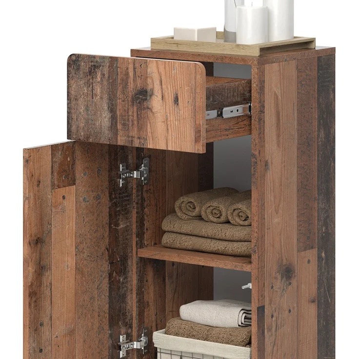 Midischrank Izan Oldstyle 36.6 x 76.6 cm mit Schublade und Tür Vicco – Bild 5