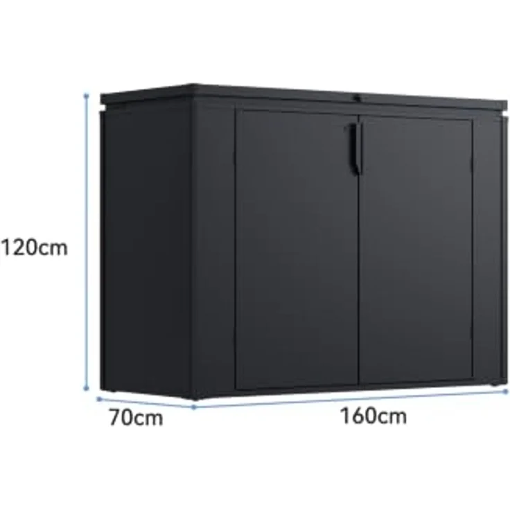 Weide Noble Gartenbox | MAX 1340 L | Aufbewahrungsbox aus Stahl | Anthrazit – Bild 4