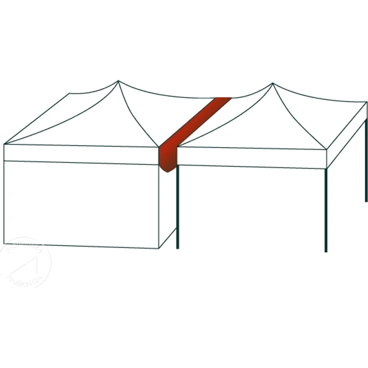 4m Regenrinne für Faltpavillons PREMIUM und PROFESSIONAL, PVC-beschichtet, weiß – Bild 1