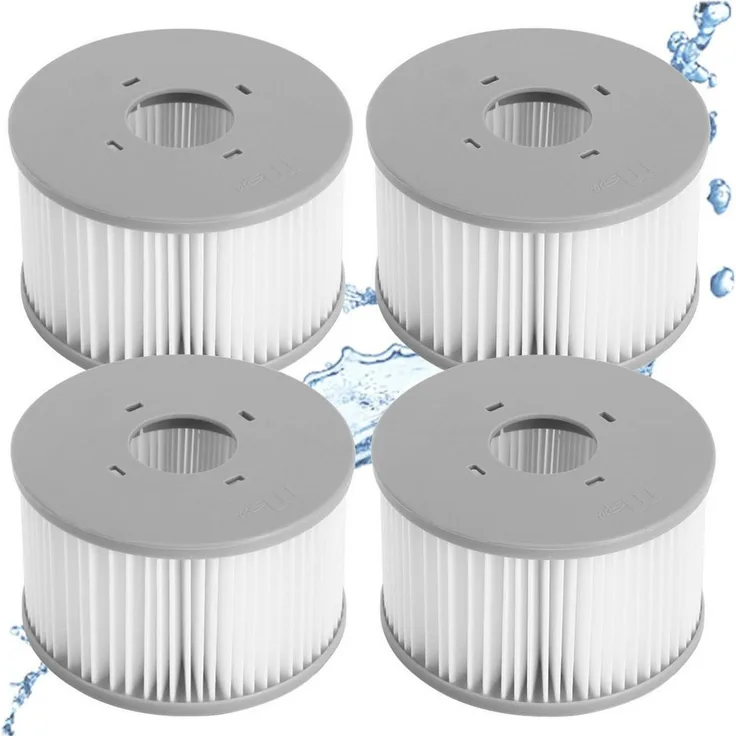 BlingBin Pool-Filterkartusche 4/8 Stück Ersatzfilter für MSPA Whirlpoal, Wasserfilter-Kartusche, Zubehör für Mspa-Schwimmbadfilterkartusche AB2020, Filterkartuschen für Aufblasbare Pools - Wasserfilter Modell ab 2020