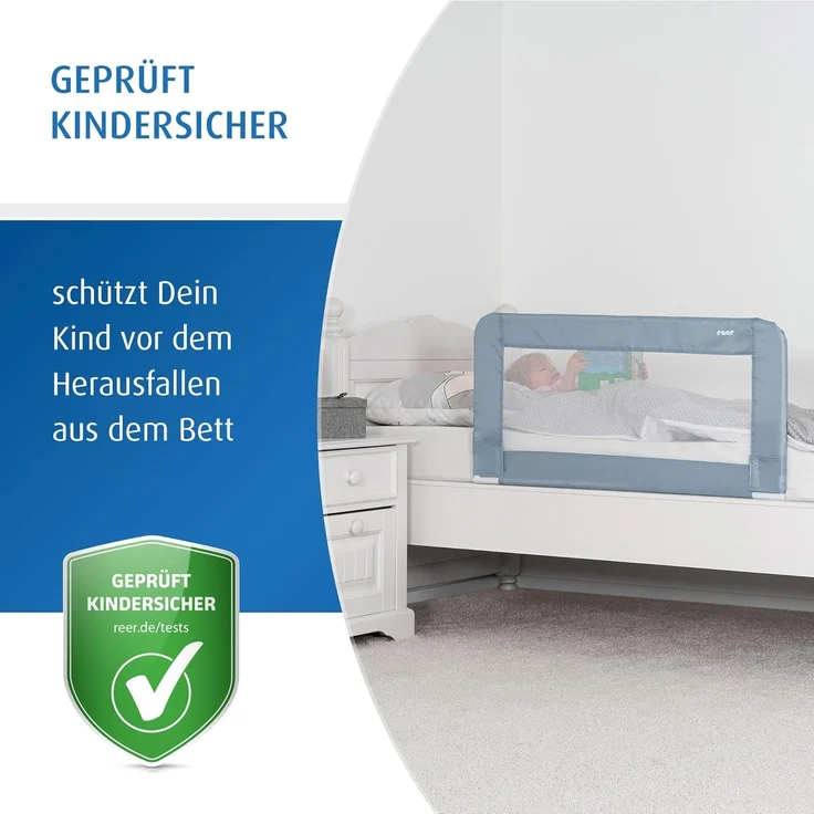 Reer Bettgitter Sleep n´Keep XL 150 cm Fb Blaugrau – Bild 2