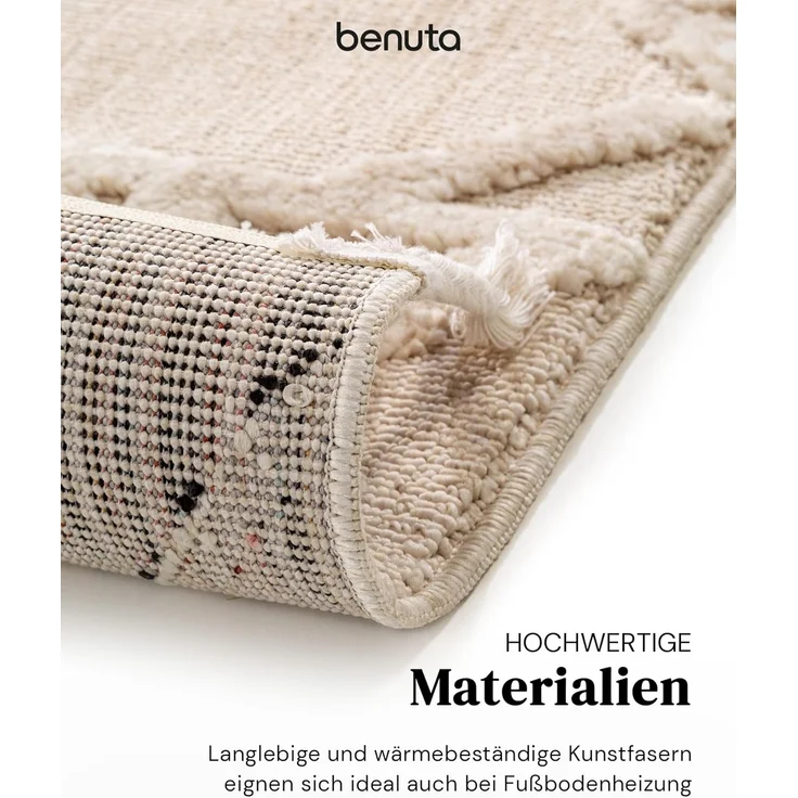 benuta Teppich Oyo, rechteckig, Höhe: 11 mm, Teppich Wohnzimmer, Esszimmer, Schlafzimmer, Flur, Boho, Weich – Bild 3