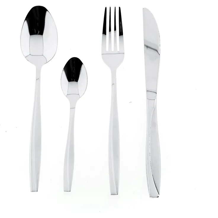 Almina 84 teiliges Besteckset mit Design Essbesteck Edelstahl 18/10 für 12 Personen